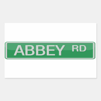 Abbey Road Street Sign Rectangular Sticker