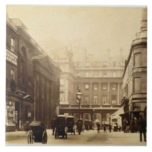 Abbey Square and Pump Rooms, Bath, c.1880 (b/w pho Ceramic Tile