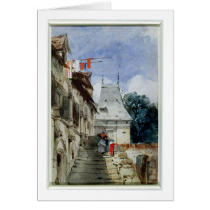 Abbey St-Amand, Rouen (w/c, bodycolour and pencil