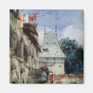 Abbey St-Amand, Rouen (w/c, bodycolour and pencil Magnet