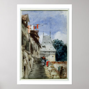 Abbey St-Amand, Rouen (w/c, bodycolour and pencil Poster