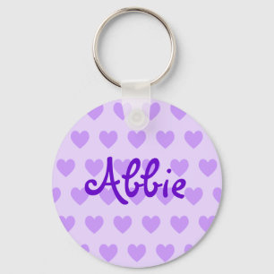 Abbie in Purple Key Ring