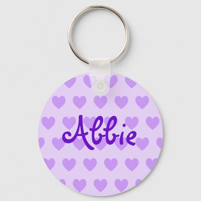 Abbie in Purple Key Ring (Front)