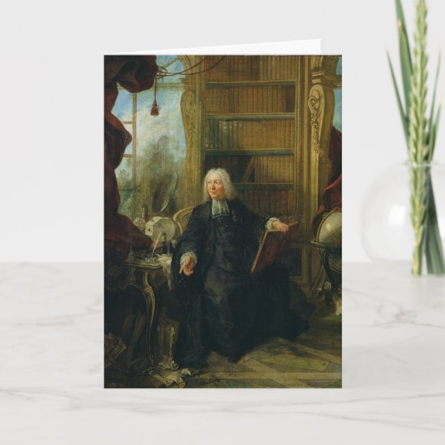 Abbot Nollet in his study, chateau Holiday Card (Front)
