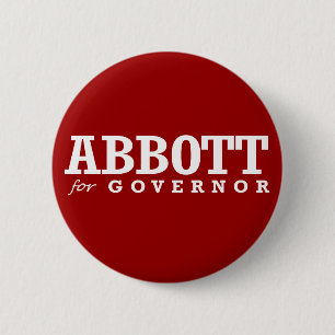 ABBOTT FOR GOVERNOR 2014 6 CM ROUND BADGE