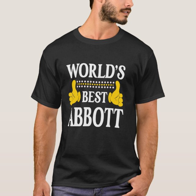 Abbott Surname Team Family Last Name World's Best  T-Shirt (Front)