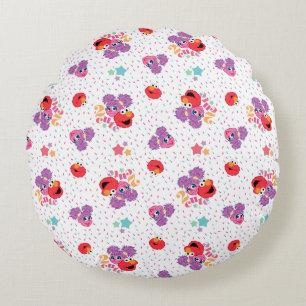 Abby And Elmo 2 Cute Pattern Round Cushion
