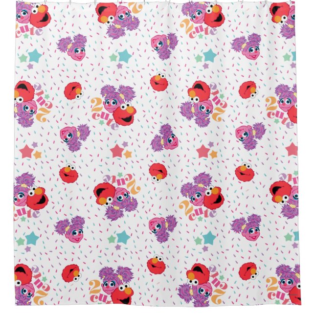 Abby And Elmo 2 Cute Pattern Shower Curtain (Front)