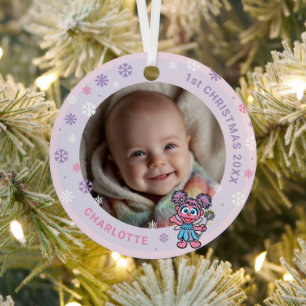 Abby Cadabby Baby's 1st Christmas Photo Metal Tree Decoration