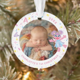 Abby Cadabby Baby's 1st Christmas Photo Ornament