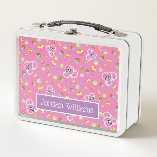 Abby Cadabby Cupcake Party Pattern Metal Lunch Box (Front)