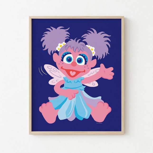 Abby Cadabby Fairy Poster (Generated image of poster in frame on wall)