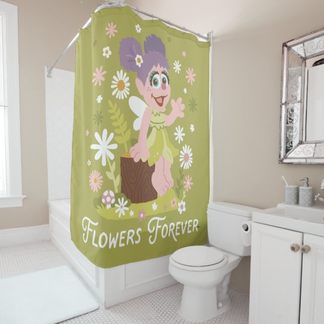 Abby Cadabby | Flowers Forever Shower Curtain (In Situ)