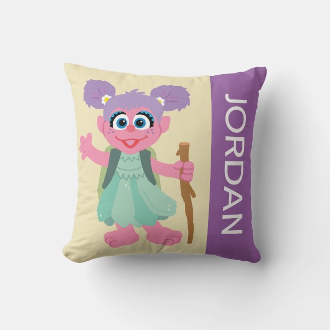 Abby Cadabby Hiking | Add Your Name Cushion (Front)