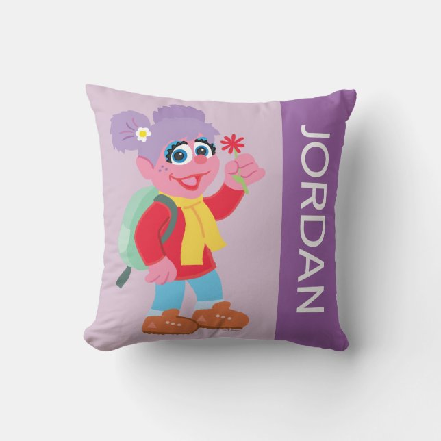 Abby Cadabby Hiking | Add Your Name Cushion (Front)