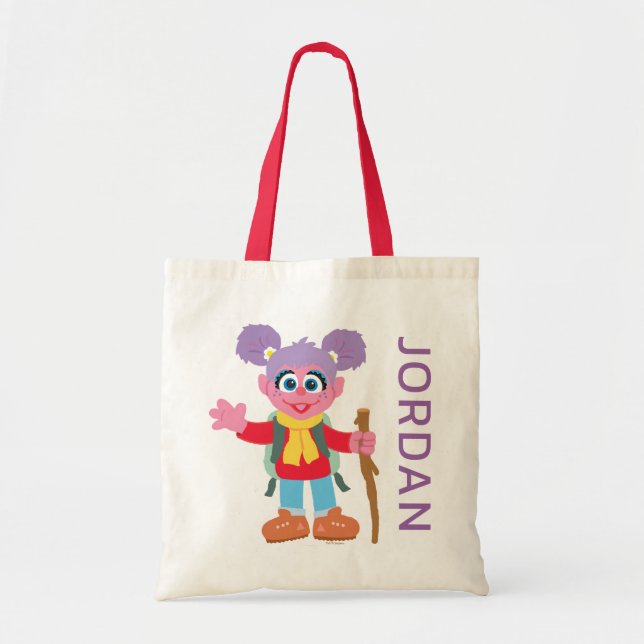 Abby Cadabby Hiking | Add Your Name Tote Bag (Front)