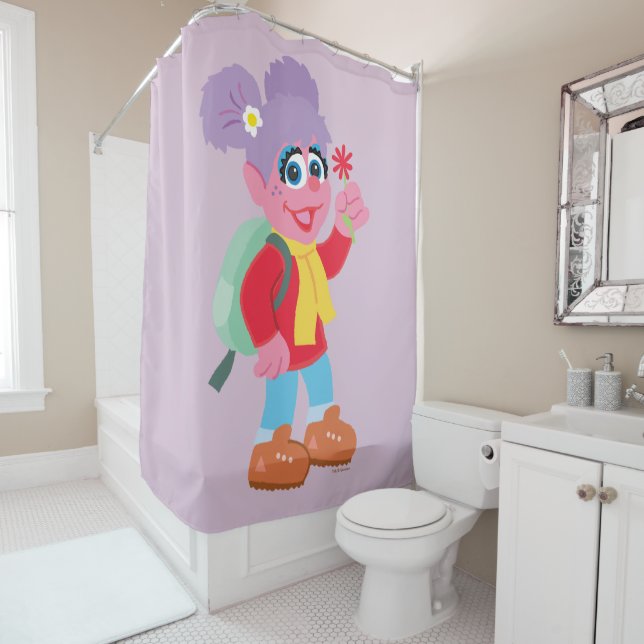 Abby Cadabby Hiking Shower Curtain (In Situ)