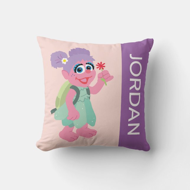 Abby Cadabby | Picking Daisies | Add Your Name Cushion (Front)