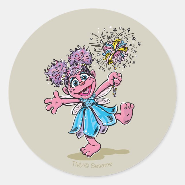 Abby Cadabby Retro Art Classic Round Sticker (Front)