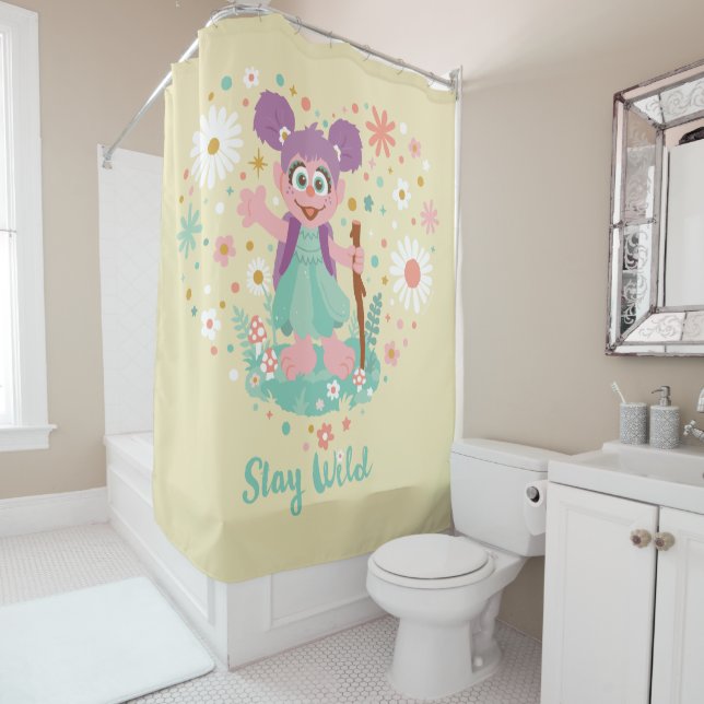 Abby Cadabby | Stay Wild Shower Curtain (In Situ)