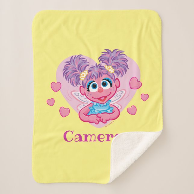 Abby Cadabby Valentine Hearts Graphic Sherpa Blanket (Front)