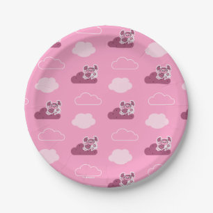 Abby Doodley Cloud Pattern Paper Plate