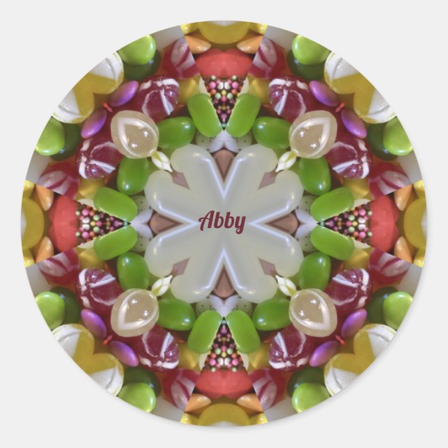 ABBY ~ EASTER CANDY ~ CLASSIC ROUND STICKER (Front)