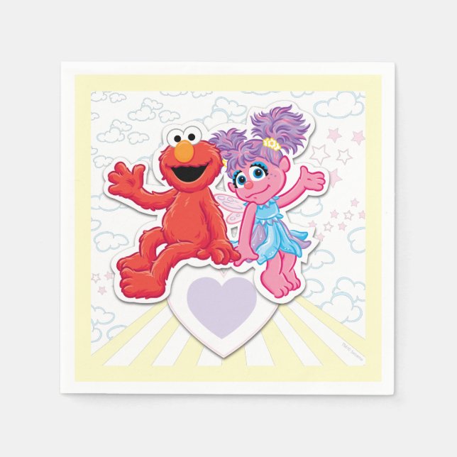 Abby & Elmo Graphic Napkin (Front)