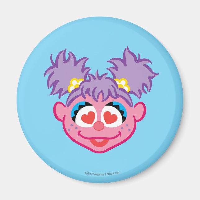 Abby Smiling Face with Heart-Shaped Eyes Magnet (Front)