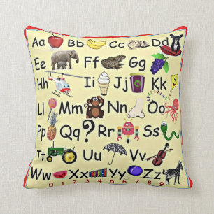 ABC 123 Alphabet Numbers Learning Pillow Preschool