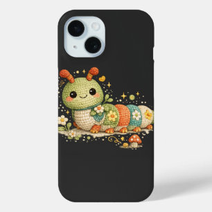 ABC 123 Heartbeat Funny Cute Caterpillar Crochet iPhone 15 Case