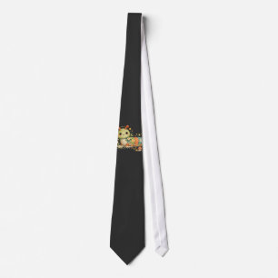 ABC 123 Heartbeat Funny Cute Caterpillar Crochet Tie