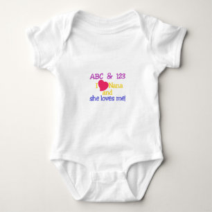 ABC & 123 I Nana And She Loves Me! Baby Bodysuit