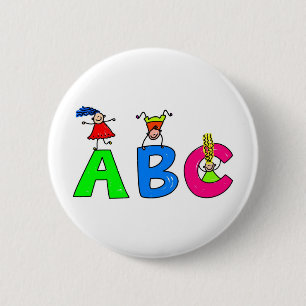 Abc 6 Cm Round Badge