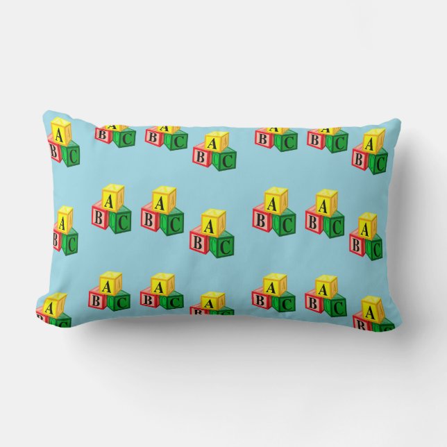 abc alphabet blocks lumbar cushion (Front)