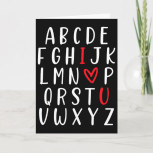 Abc Alphabet I Love You English Teacher Valentines Card