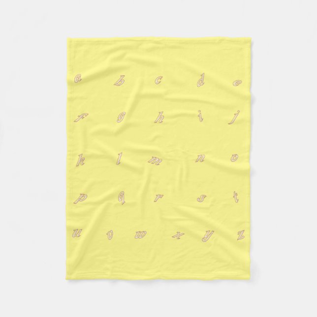 ABC Alphabet Lower Case Fleece Blankets (Front)