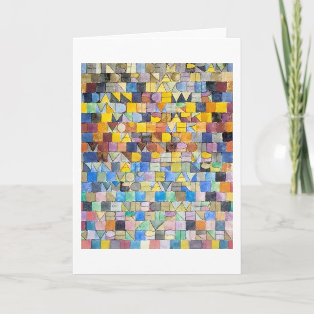 ABC (Alphabet), Paul Klee Card (Front)