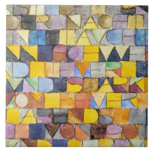 ABC (Alphabet), Paul Klee Ceramic Tile