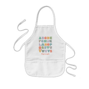 ABC Alphabet Personalised Name Kids Apron