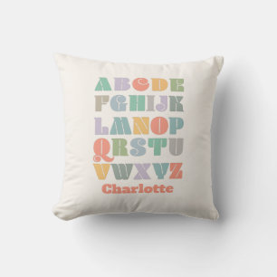 ABC Alphabet Personalised Throw Pillow