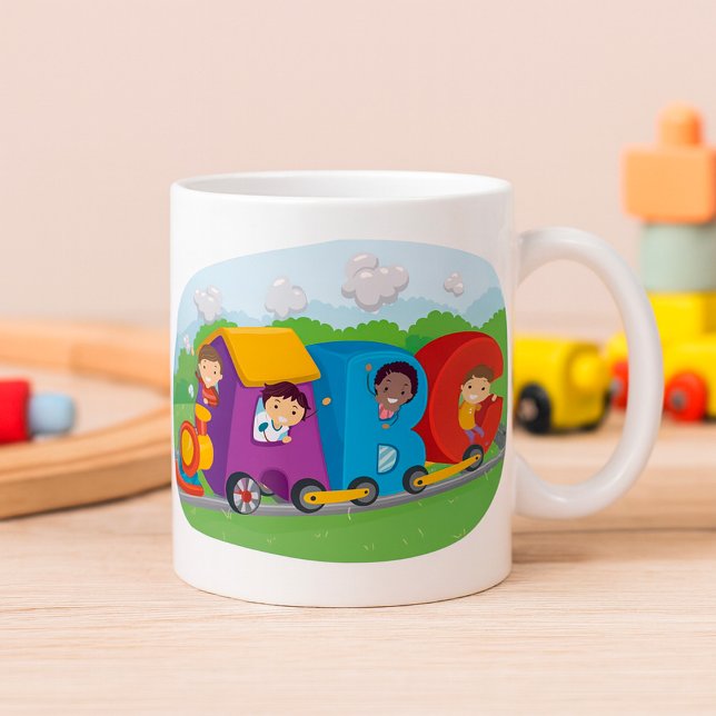 ABC Alphabet Train with Kids Fun Educational Coffee Mug (Creator Uploaded)