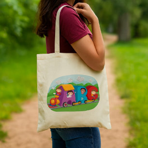 ABC Alphabet Train with Kids Fun Educational Tote Bag