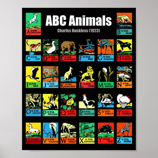 ABC Animals, Charles Buckles (1923) Poster (Front)