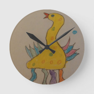 #ABC Art by Children, Easter Duck Round Clock