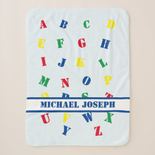 ABC Baby Boy Sherpa Blanket