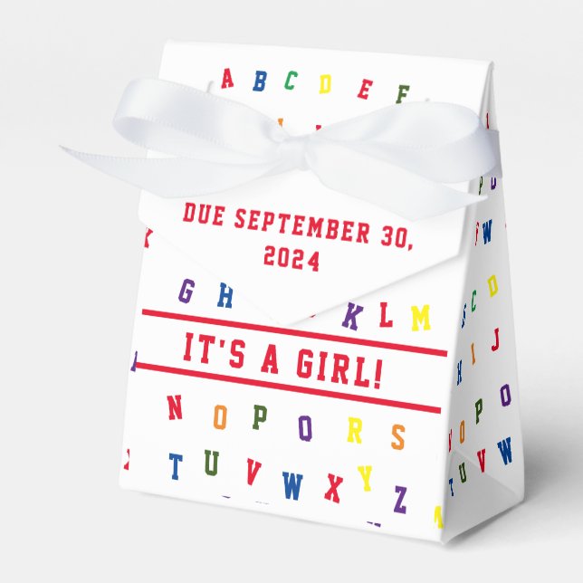 ABC Baby Shower  Favour Box (Front Side)