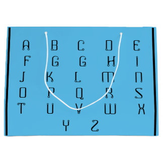 ABC _BEAUTIFUL_BLACK_BLUE LARGE GIFT BAG