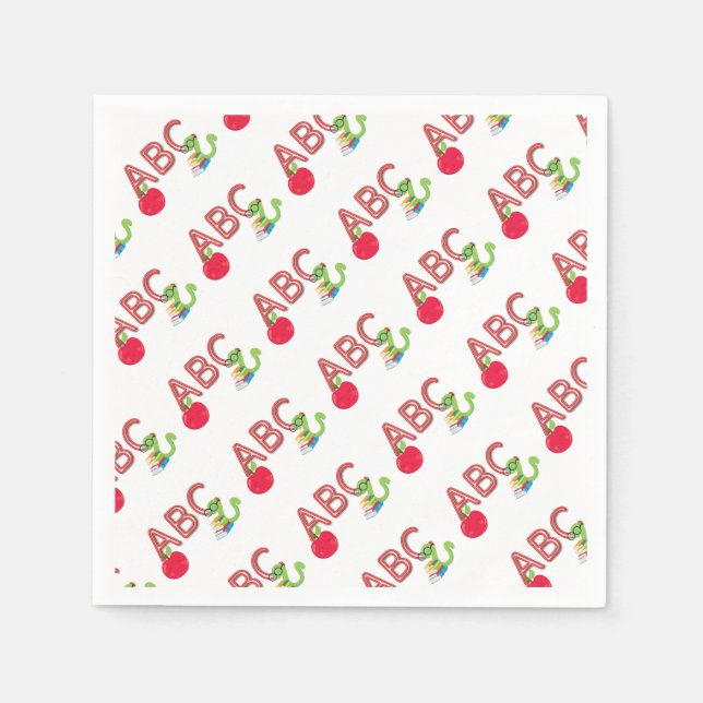 ABC Bookworm Napkin (Front)