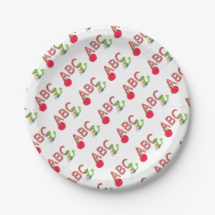 ABC Bookworm Paper Plate